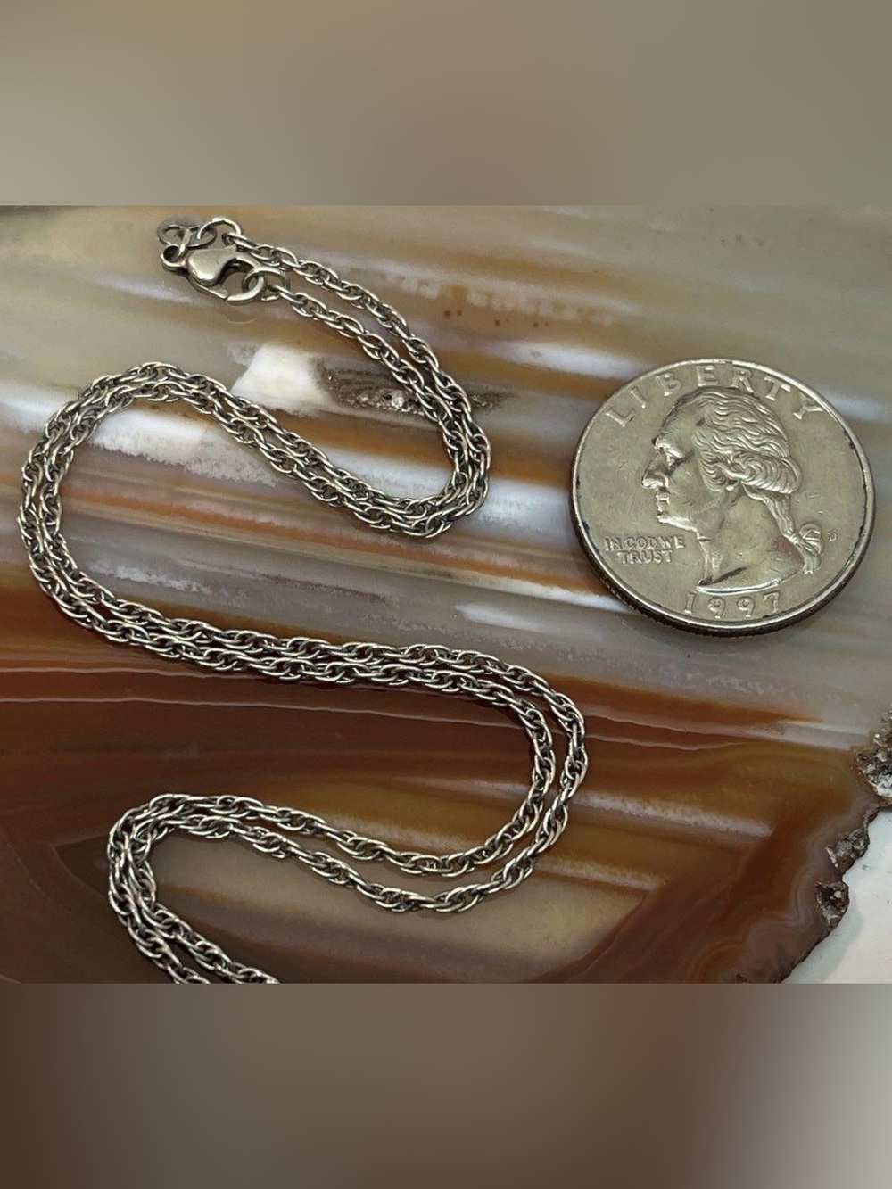 JAMES AVERY 925 Sterling Silver 1.80mm Wide Rope Chain Link Necklace 3.4g - Picture 2 of 6